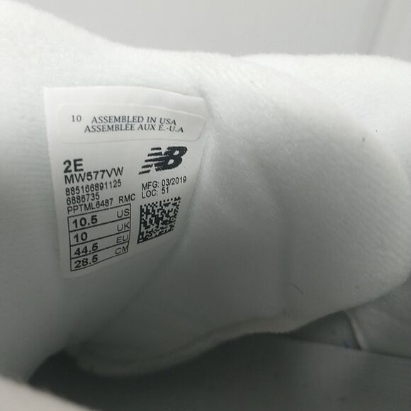 New Balance 577 MW577WT Men's Size 10.5 2E White Low Top Lace Up Walking Shoes. - Picture 8 of 9